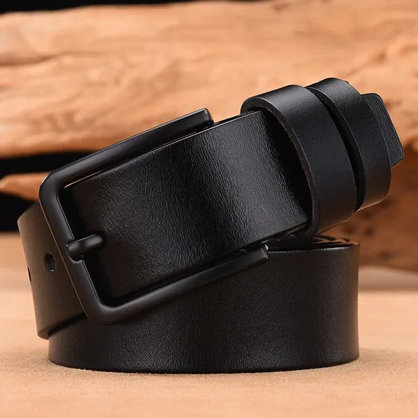 Aidase cow genuine leather luxury strap male belts for men new fashion classice vintage pin buckle leather belt male belt men