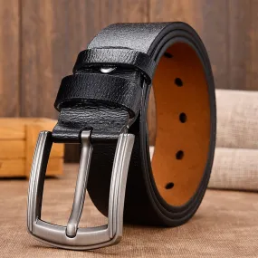 Aidase cow genuine leather luxury strap male belts for men new fashion classice vintage pin buckle leather belt male belt men