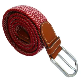 Bassin and Brown Chevron Woven Belt - Red/White