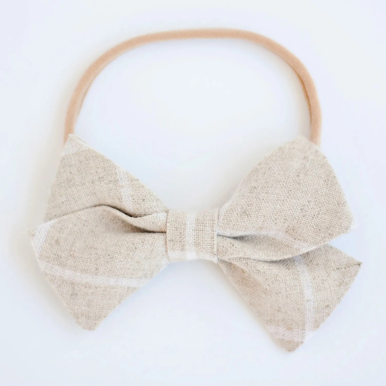 Boy's Necktie / Natural Linen Window Pane