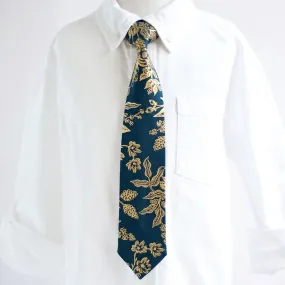 Boy's Necktie / Navy Metallic Toile