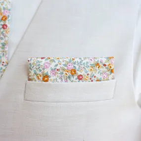 Boy's Pocket Square / Blossoms In Yellow