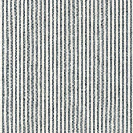 Boy's Pocket Square / Navy Linen Stripe