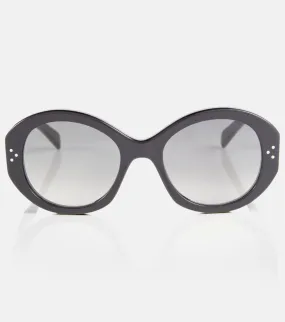 Bright round Celine sunglasses, black