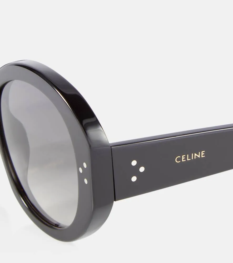 Bright round Celine sunglasses, black