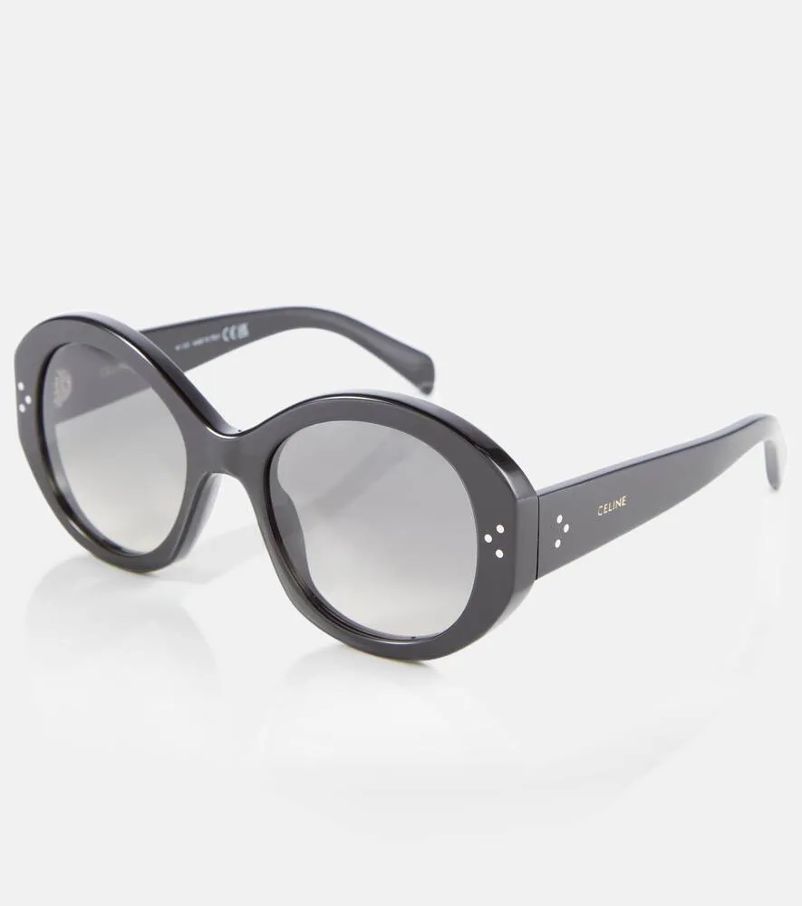 Bright round Celine sunglasses, black