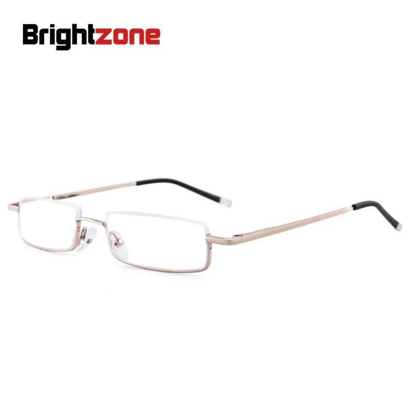 Brightzone Women's Semi Rim Square Alloy Acetate Reading Glasses R995