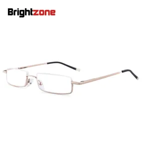 Brightzone Women's Semi Rim Square Alloy Acetate Reading Glasses R995