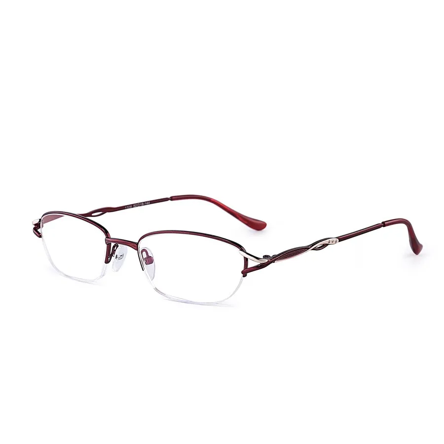 Brightzone Women's Semi Rim Square Alloy Reading Glasses A663