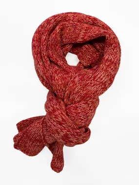 Cashmere Wool Scarf and Hat in Pomegranate Red Color