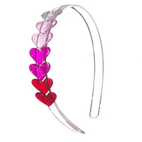 Centipede Heart Glitter Pink Headband