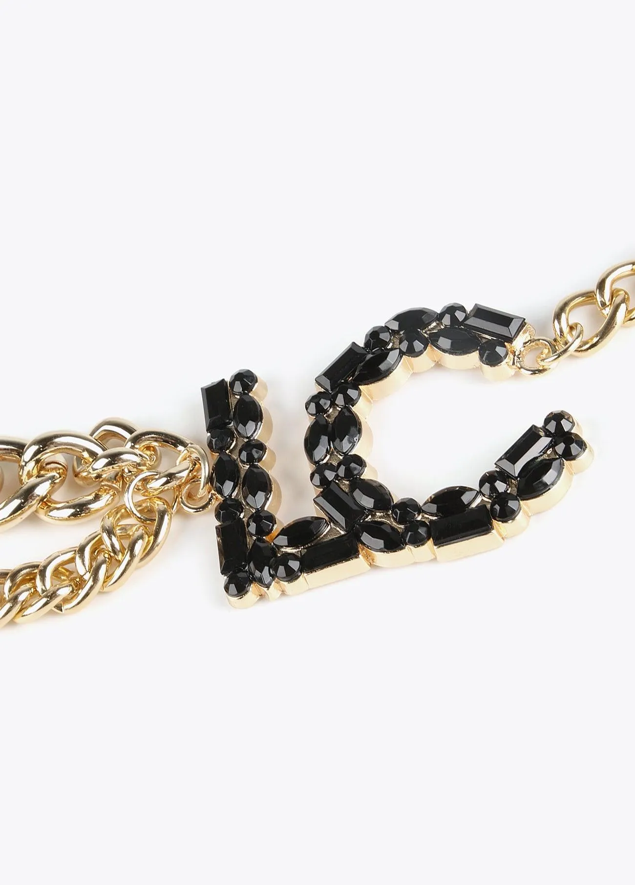 Chain belt with LC stones