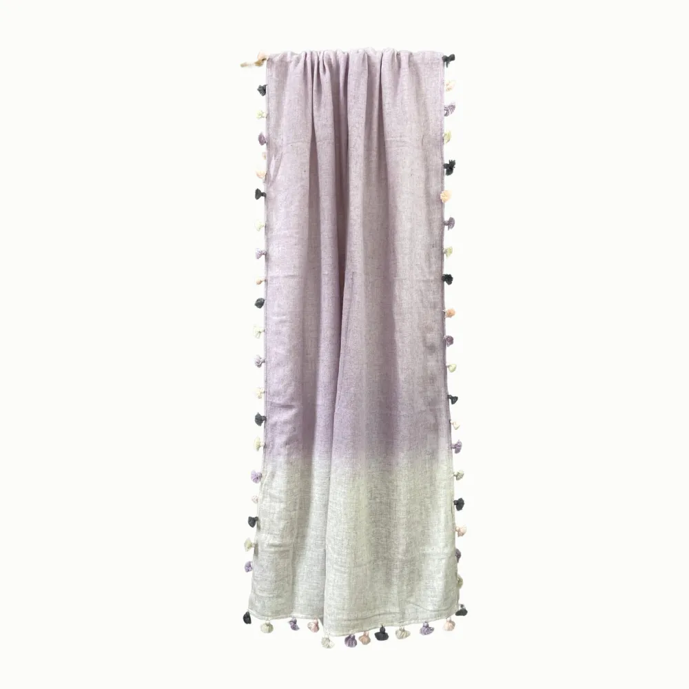 Citrus Tie-Dye Scarf - Nude/Purple