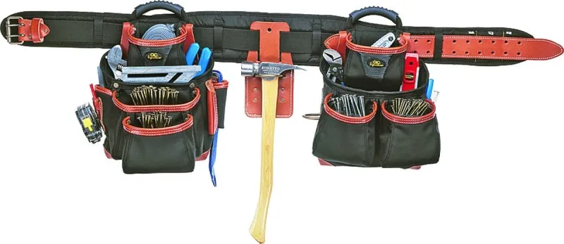 CLC Tool Works Signature Series 51452 Tool Belt, 29 to 46 in Waist, Ballistic Nylon, Black, 25-Pocket :EA: QUANTITY: 1