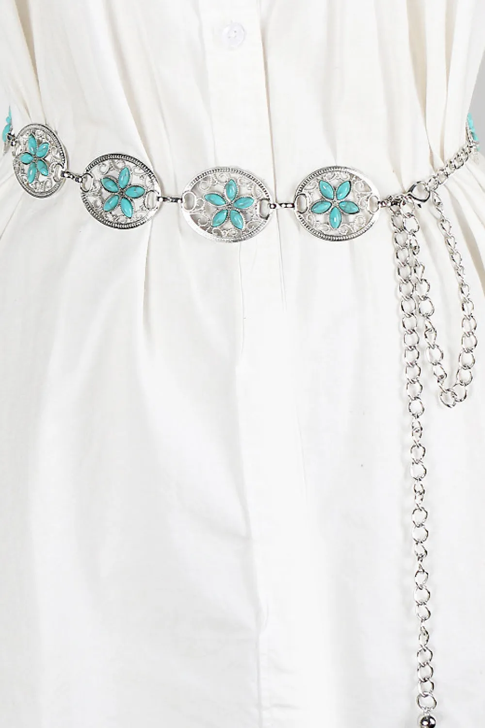 Contrast Alloy Chain Belt