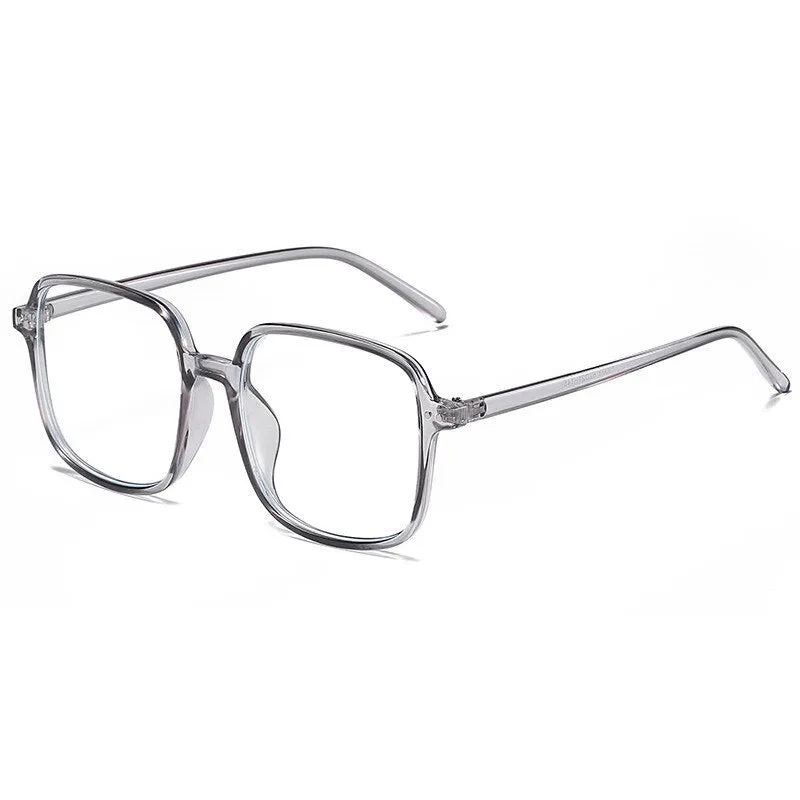 Cubojue Unisex Full Rim Oversized Square Tr 90 Titanium 157mm Myopic Reading Glasses 19003