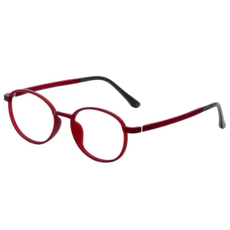 Cubojue Unisex Full Rim Round Tr 90 Titanium Reading Glasses 1067