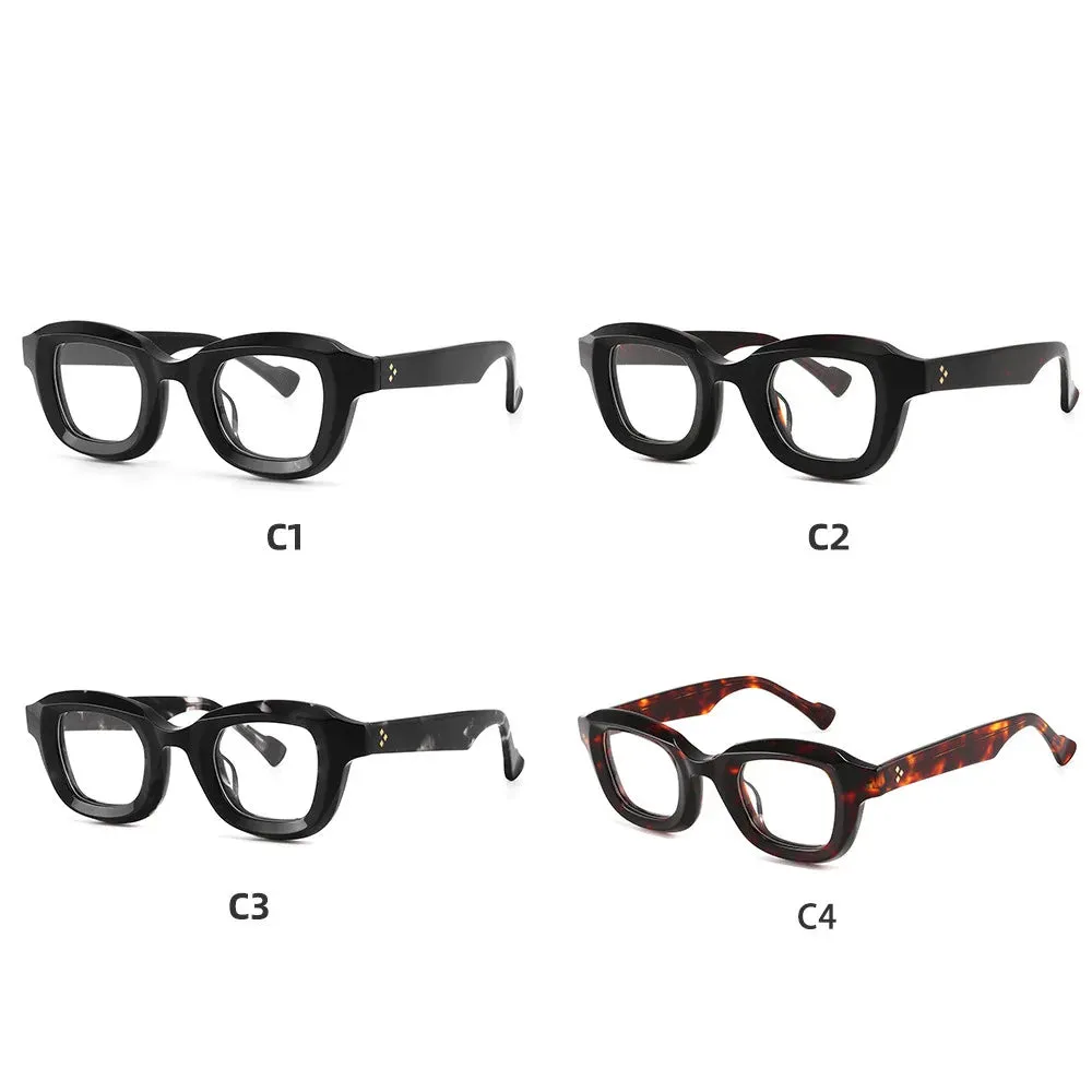 Cubojue Unisex Full Rim Square Acetate Reading Glasses Gl6624