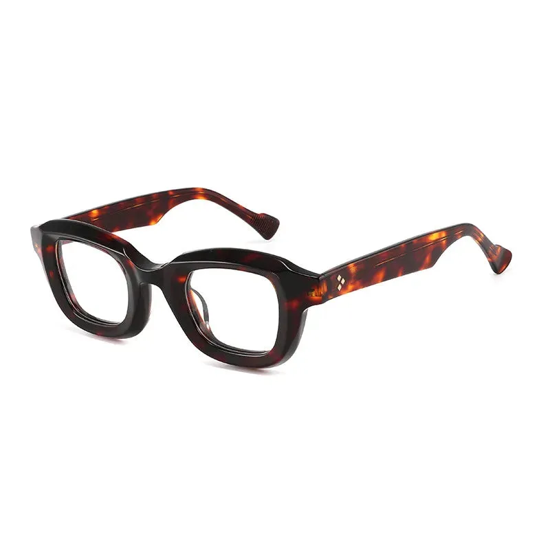 Cubojue Unisex Full Rim Square Acetate Reading Glasses Gl6624