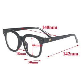 Cubojue Unisex Full Rim Square Acetate Reading Glasses