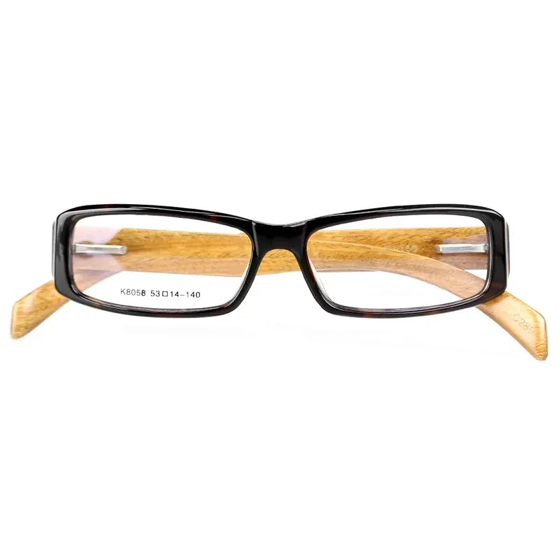 Cubojue Unisex Full Rim Square Wood Reading Glasses K8058