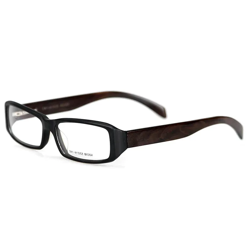 Cubojue Unisex Full Rim Square Wood Reading Glasses K8058