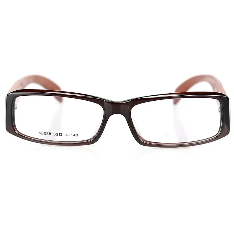 Cubojue Unisex Full Rim Square Wood Reading Glasses K8058