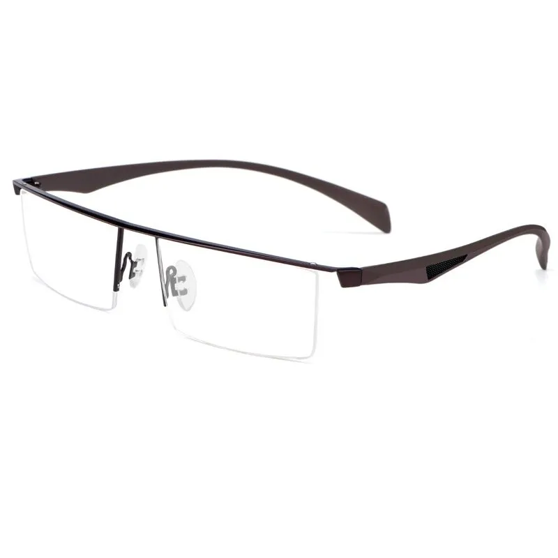 Cubojue Unisex Semi Rim Oversized Square Alloy Hyperopic Reading Glasses P8322