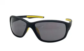 Fantas-Eyes Mens Daytona Sport Plastic Non-Polarized Sunglasses - Black/Yellow