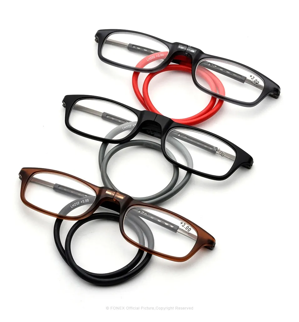 Fashionable Upgraded Magnet Glasses With Adjustable Hanging For Reading