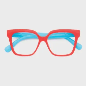 Georgia Reading Glasses in Red / Blue