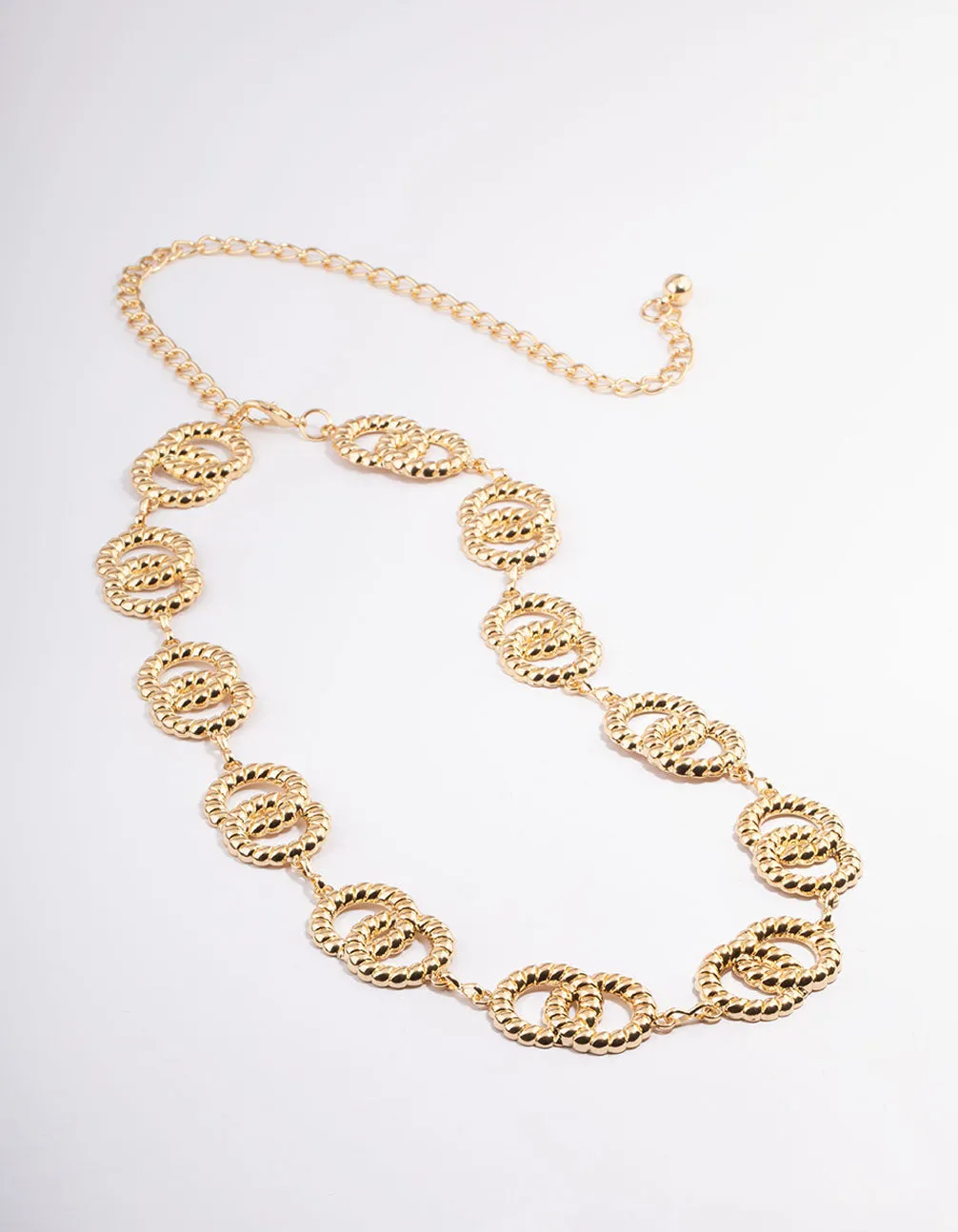 Gold Molten Double Link Chain Belt