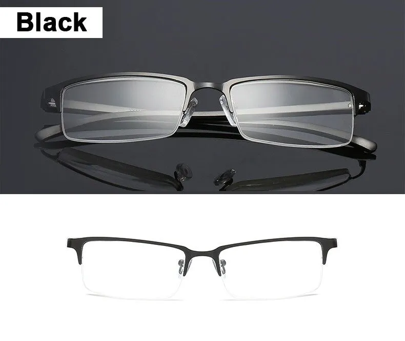 Hotochki Unisex Semi Rim Alloy Frame Non Spherical Lens Reading Glasses Xm073