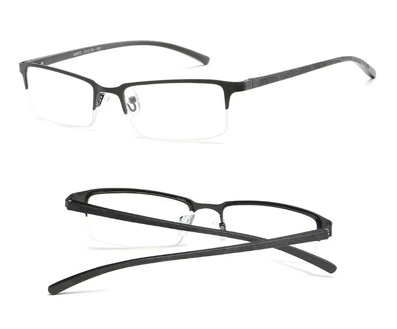 Hotochki Unisex Semi Rim Alloy Frame Non Spherical Lens Reading Glasses Xm073