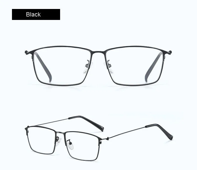 Hotony Unisex Full Rim Square Alloy Frame Anti Blue Light Reading Glasses  9011