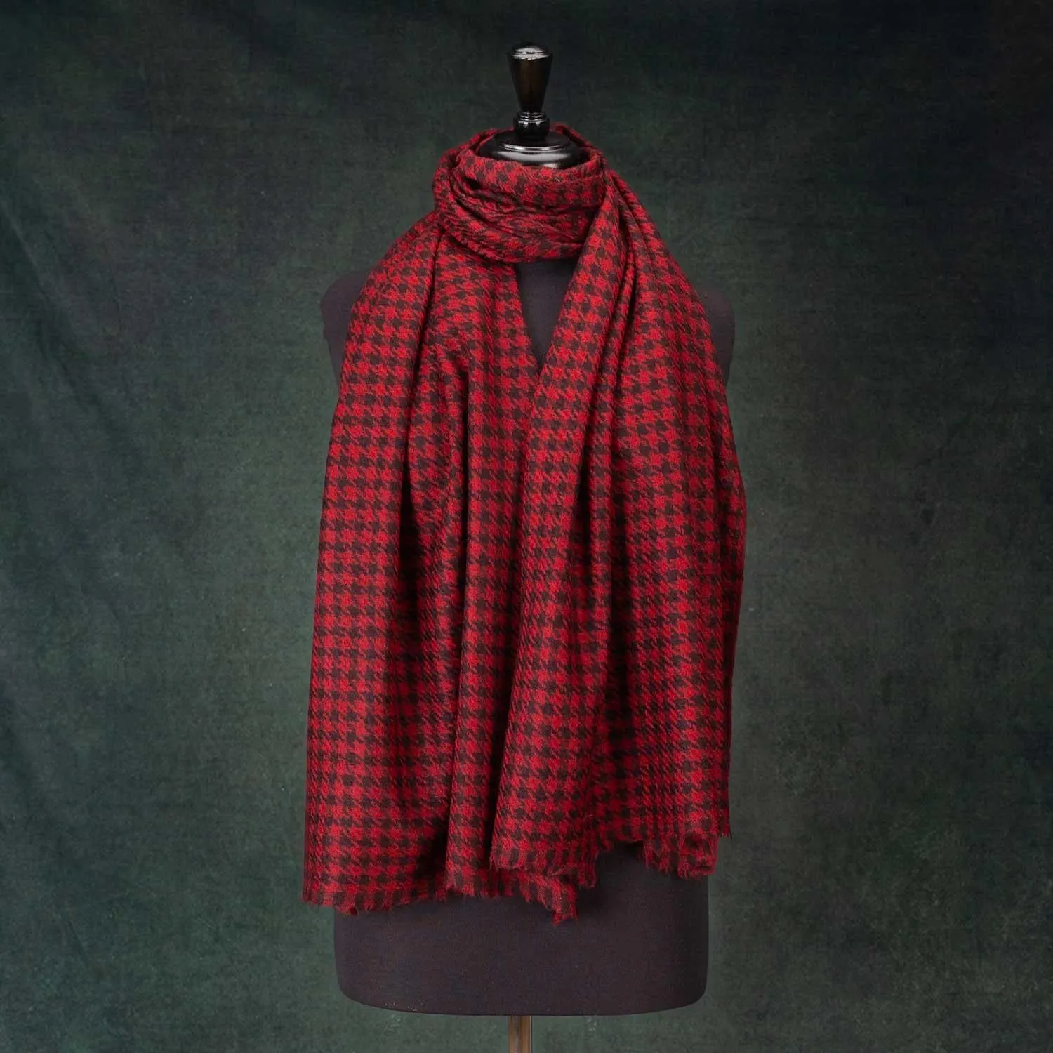 Houndstooth Shawl Russet