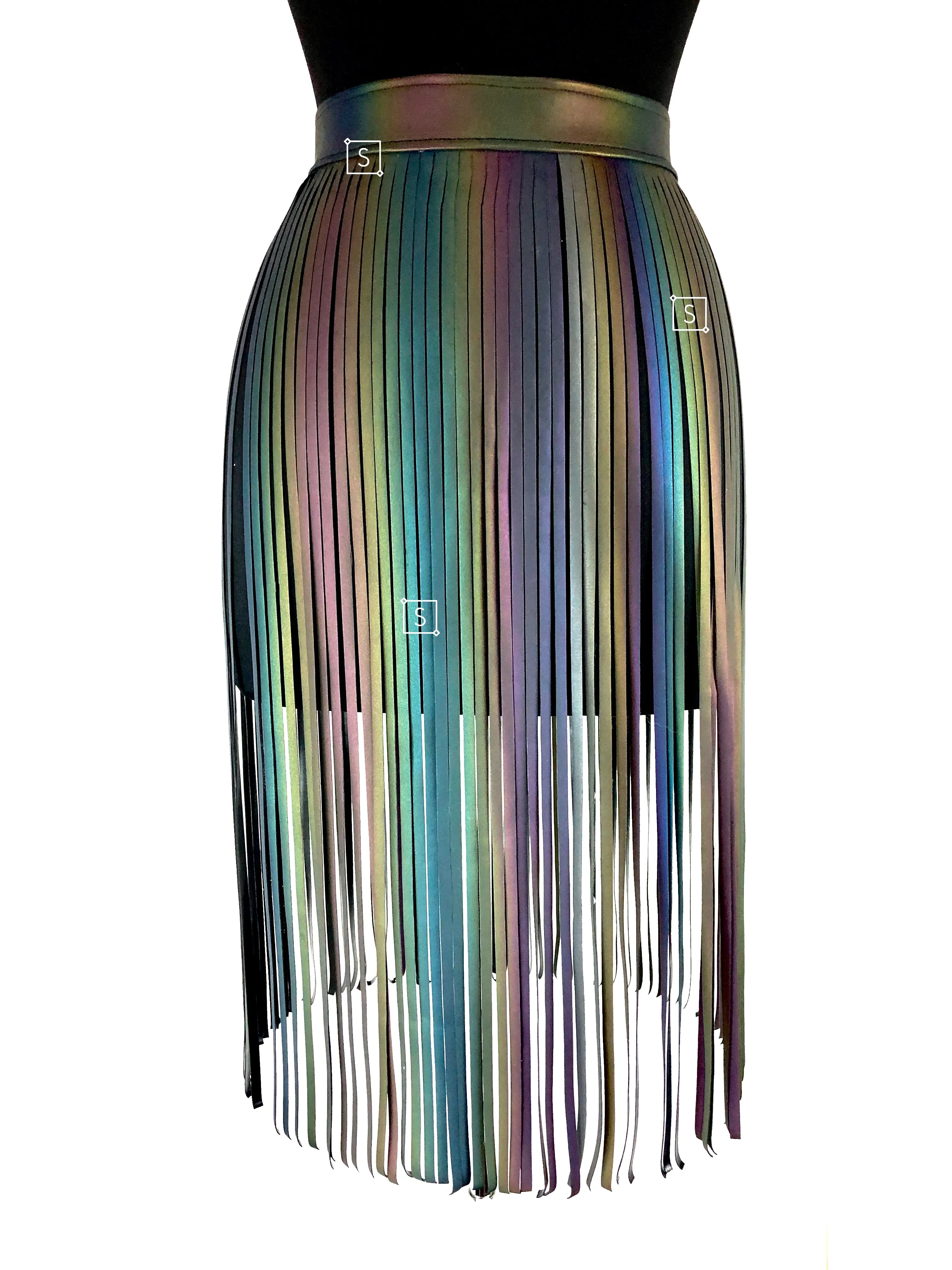 Incandessa Reflective Fringe Skirt