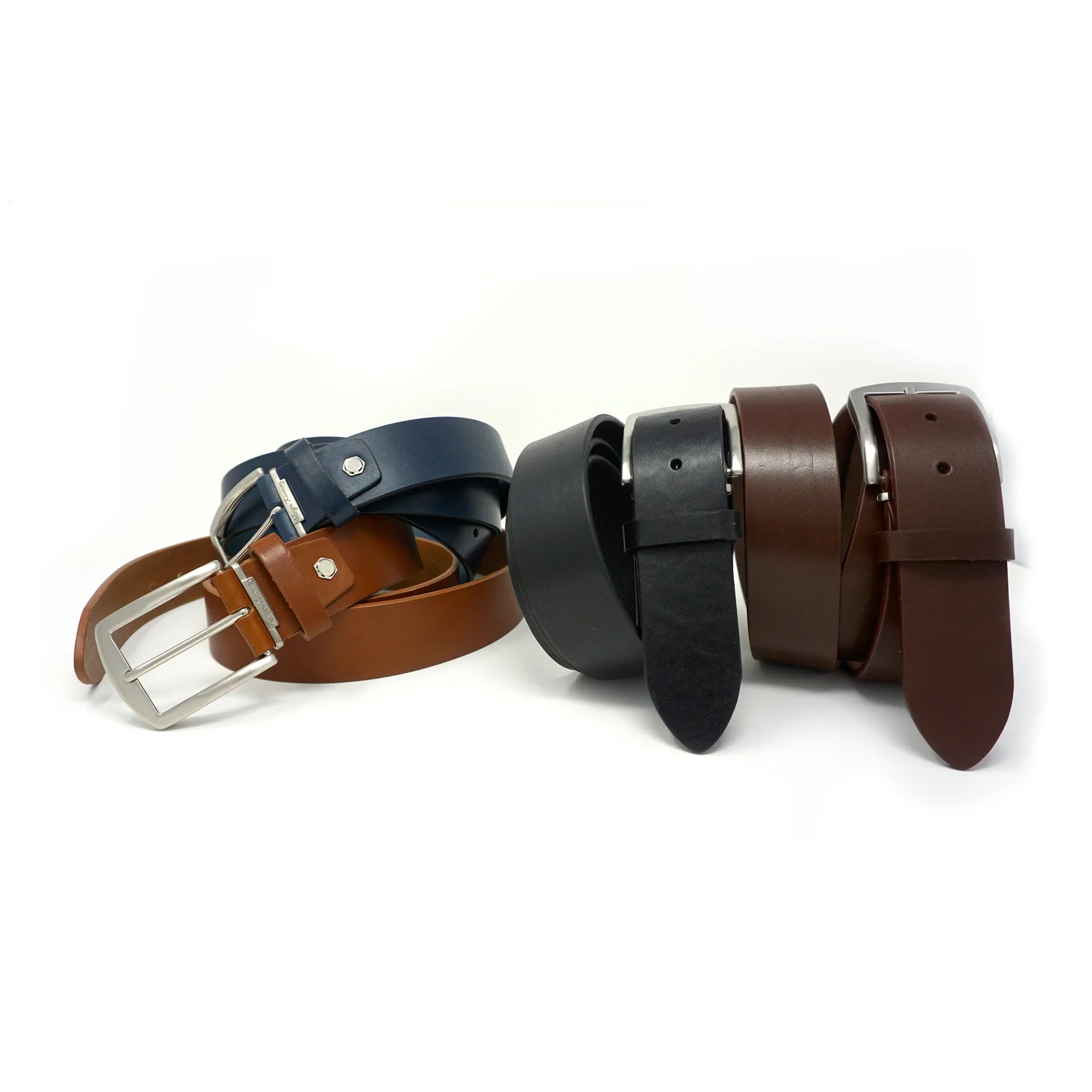 Italian Vachetta Leather Belt - Black - 40mm