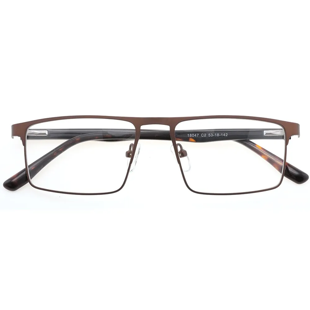 Laoyehui Men's Eyeglasses Square Alloy Reading Glasses 18407