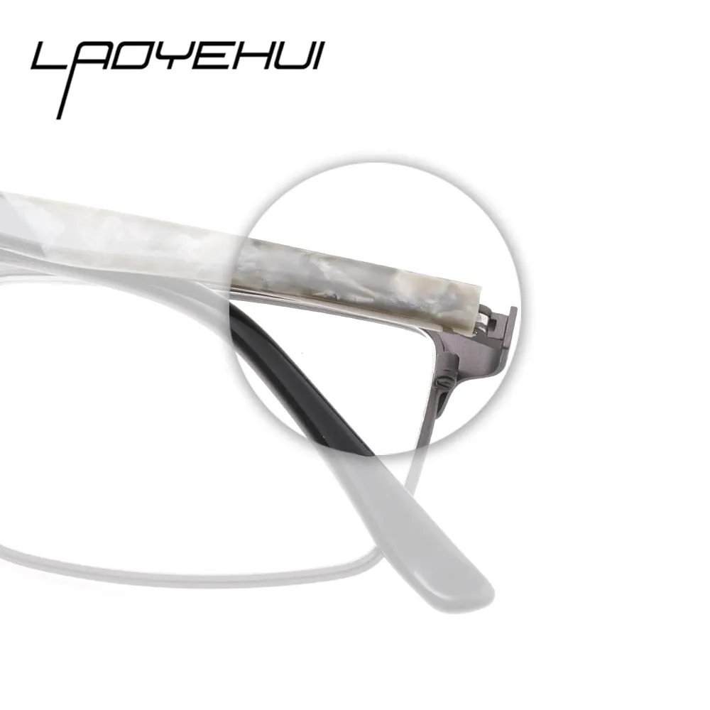 Laoyehui Men's Eyeglasses Square Alloy Reading Glasses 18407