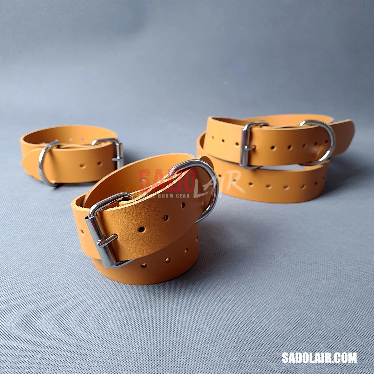 Leather Bondage Belt 40mm Brown