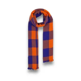 Lovat & Green Blanket Scarf hockney orange