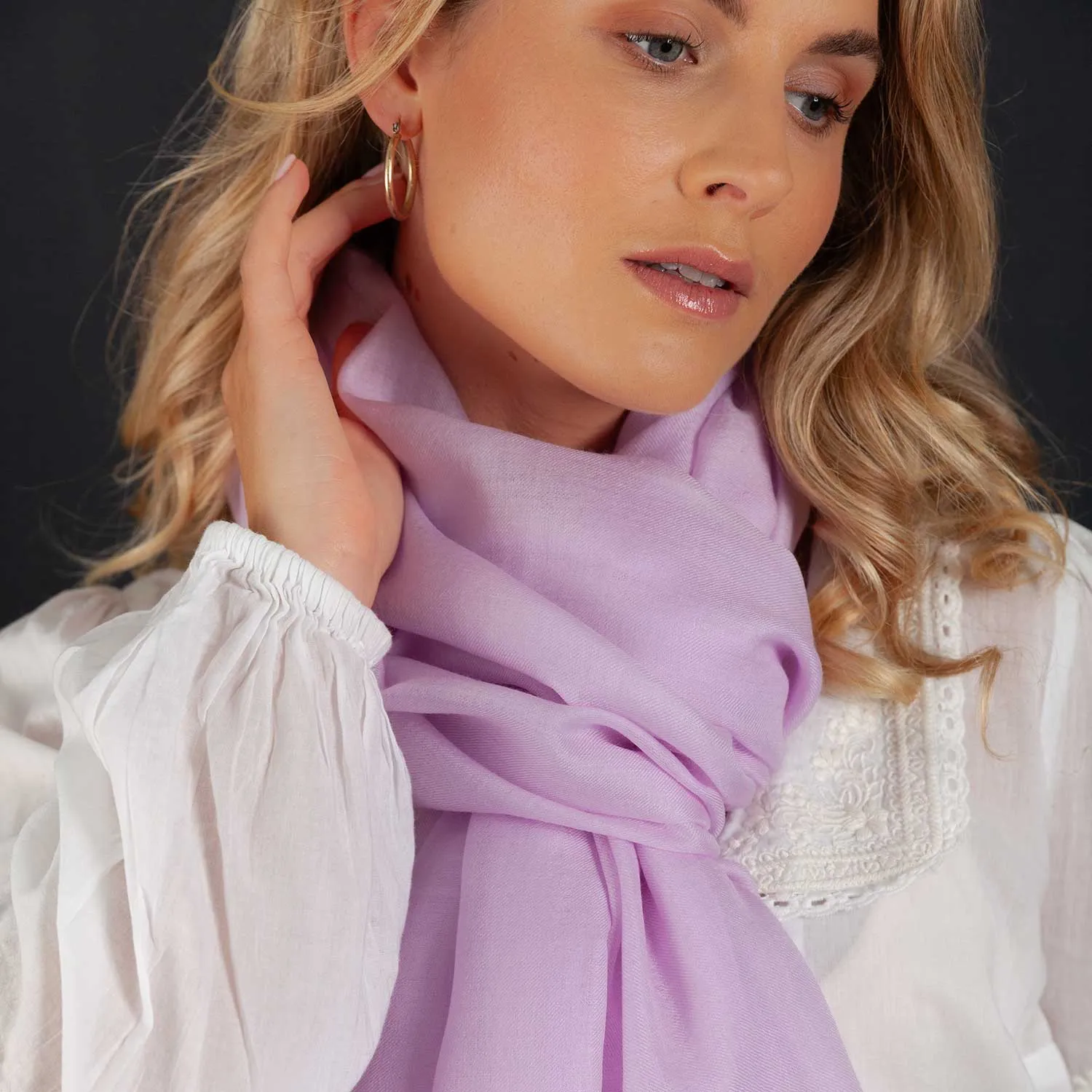 Luxe Merino Silk Shawl Lilac