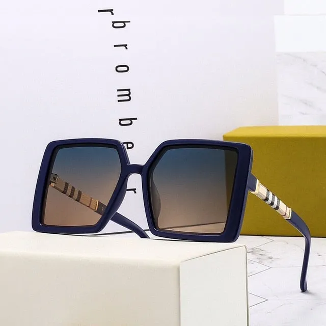 Luxury Polarized Vintage Designer Square Sunglasses