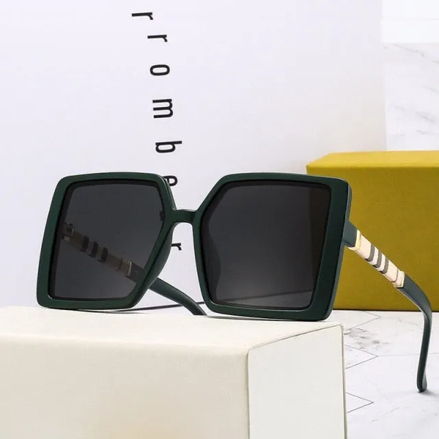 Luxury Polarized Vintage Designer Square Sunglasses