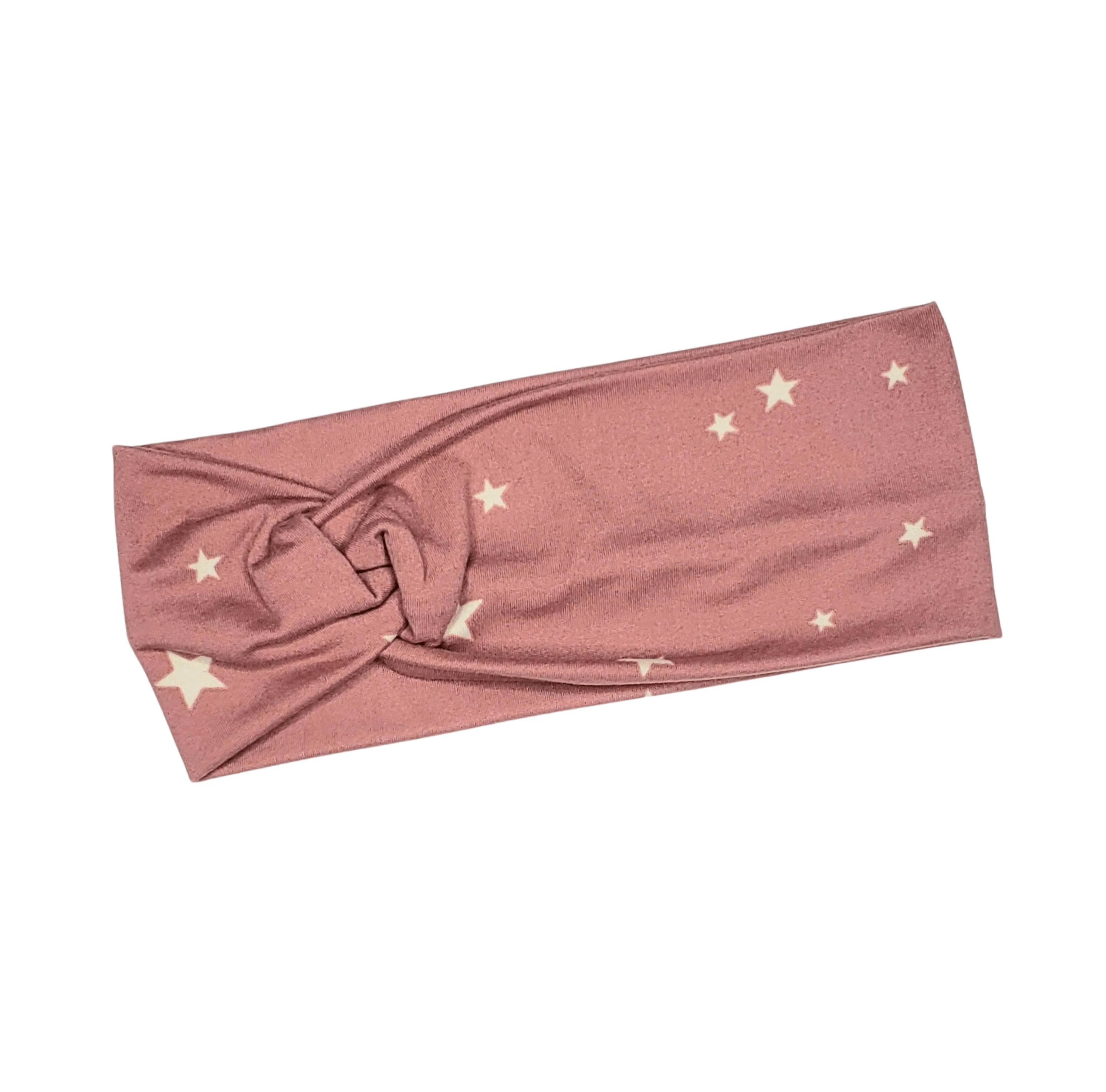 Mauve With White Stars Headband