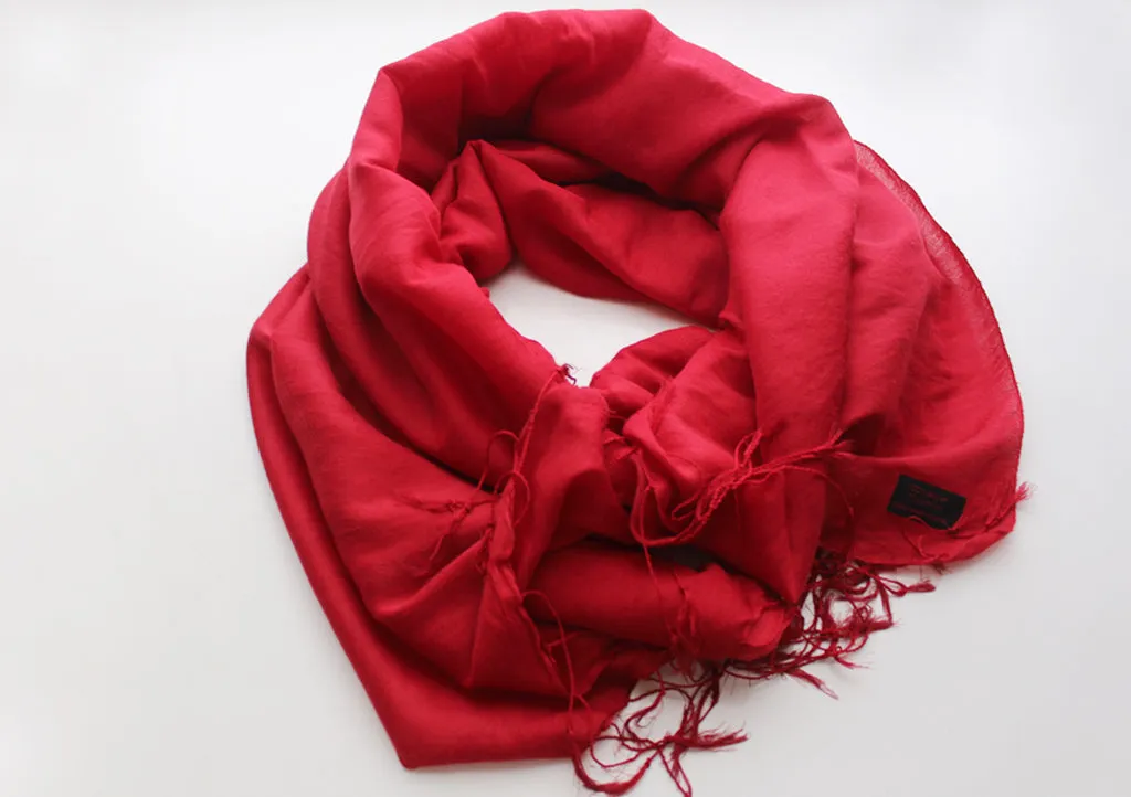 Monk Red Water Pashmina Shawl