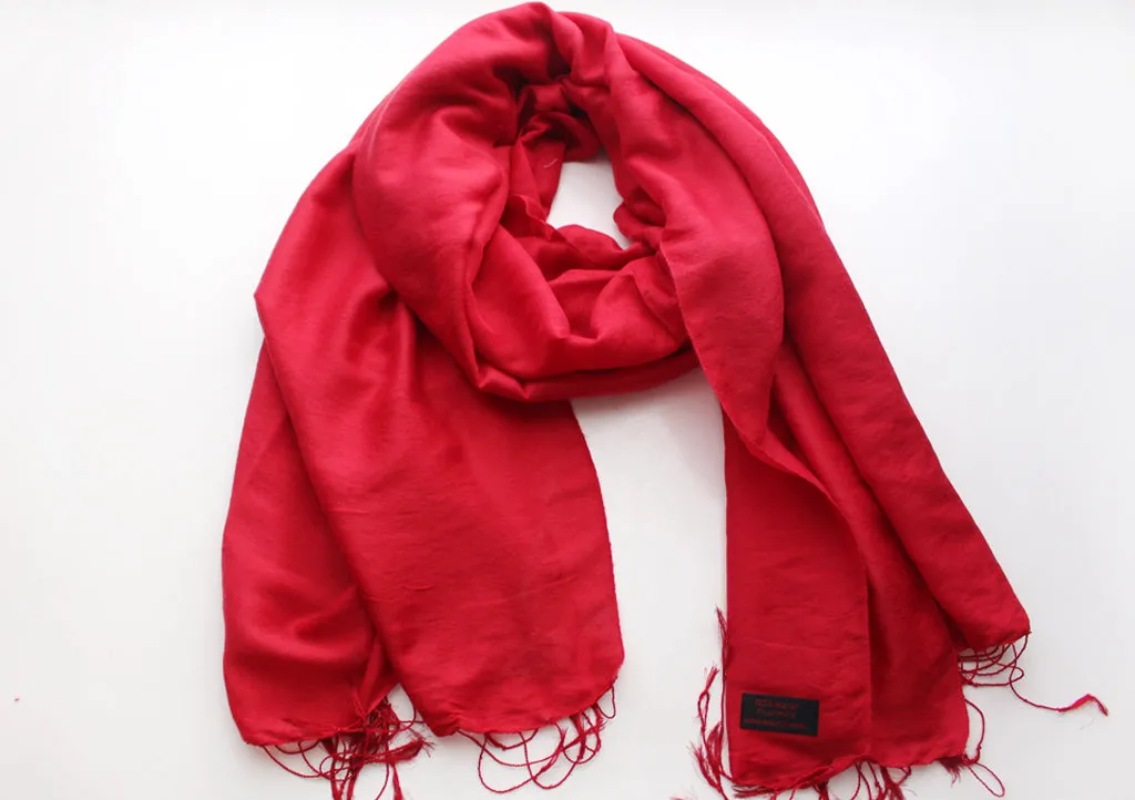 Monk Red Water Pashmina Shawl