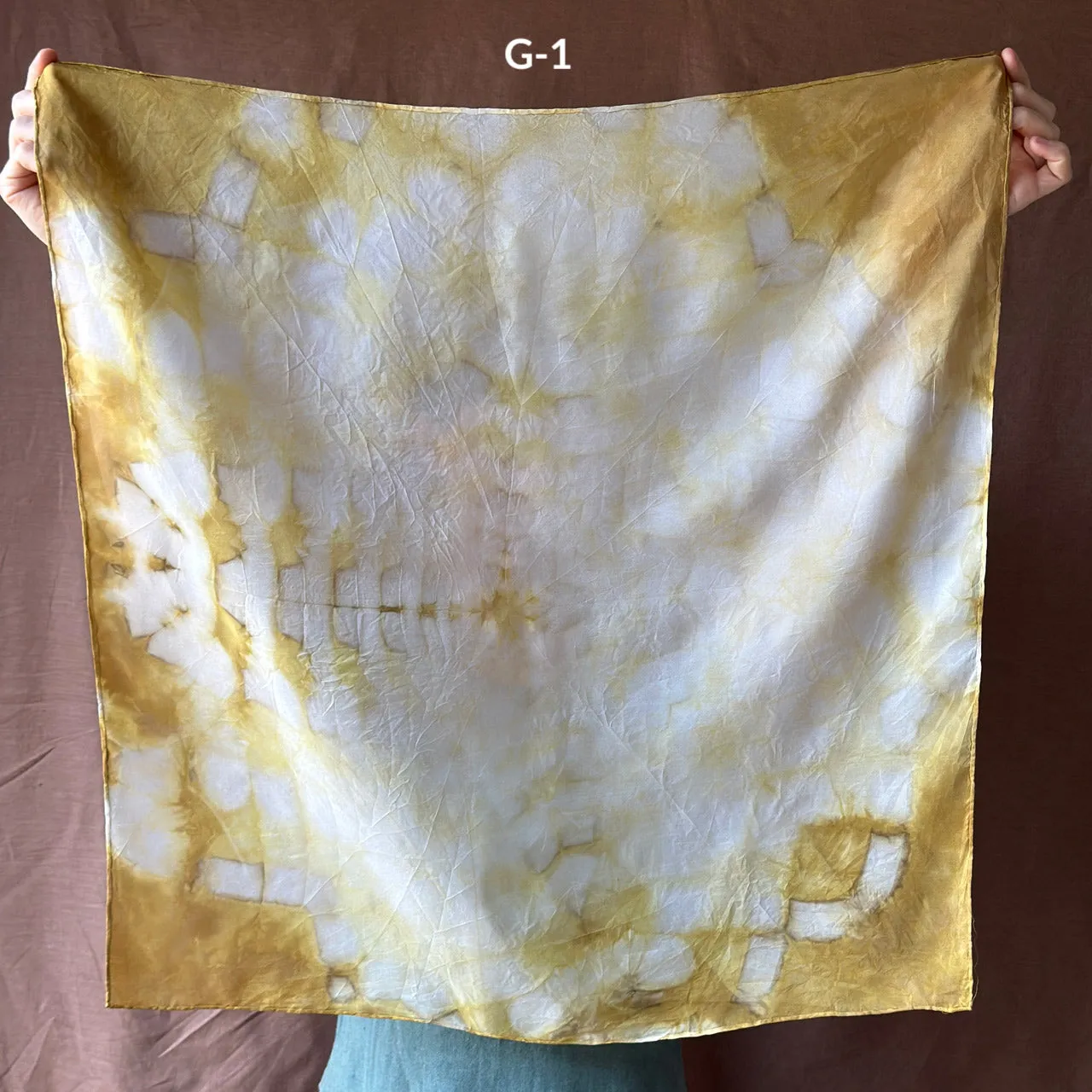 Plant Dyed Silk Bandana Scarves (66x66cm)