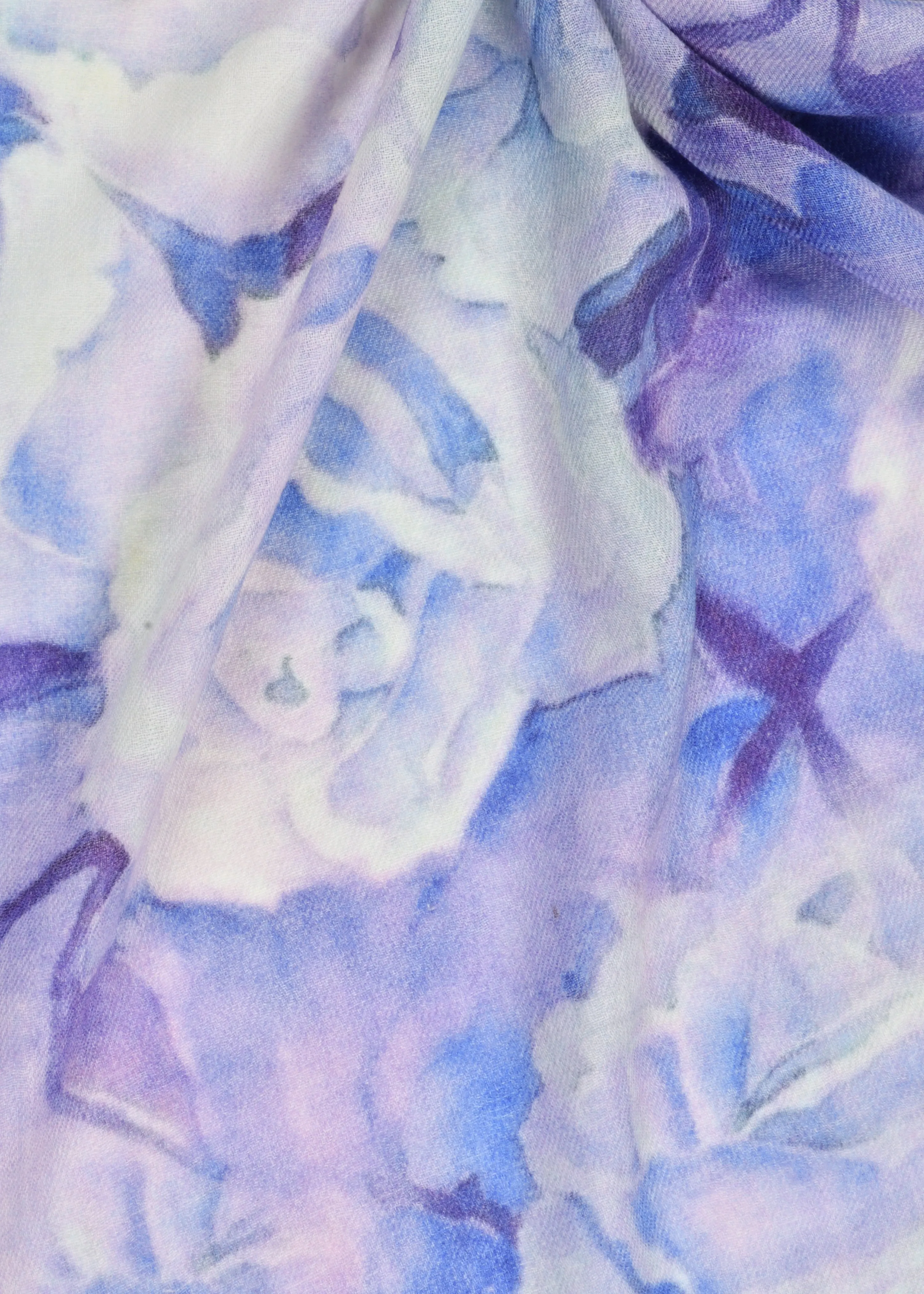 Printed Roses in Wool Silk